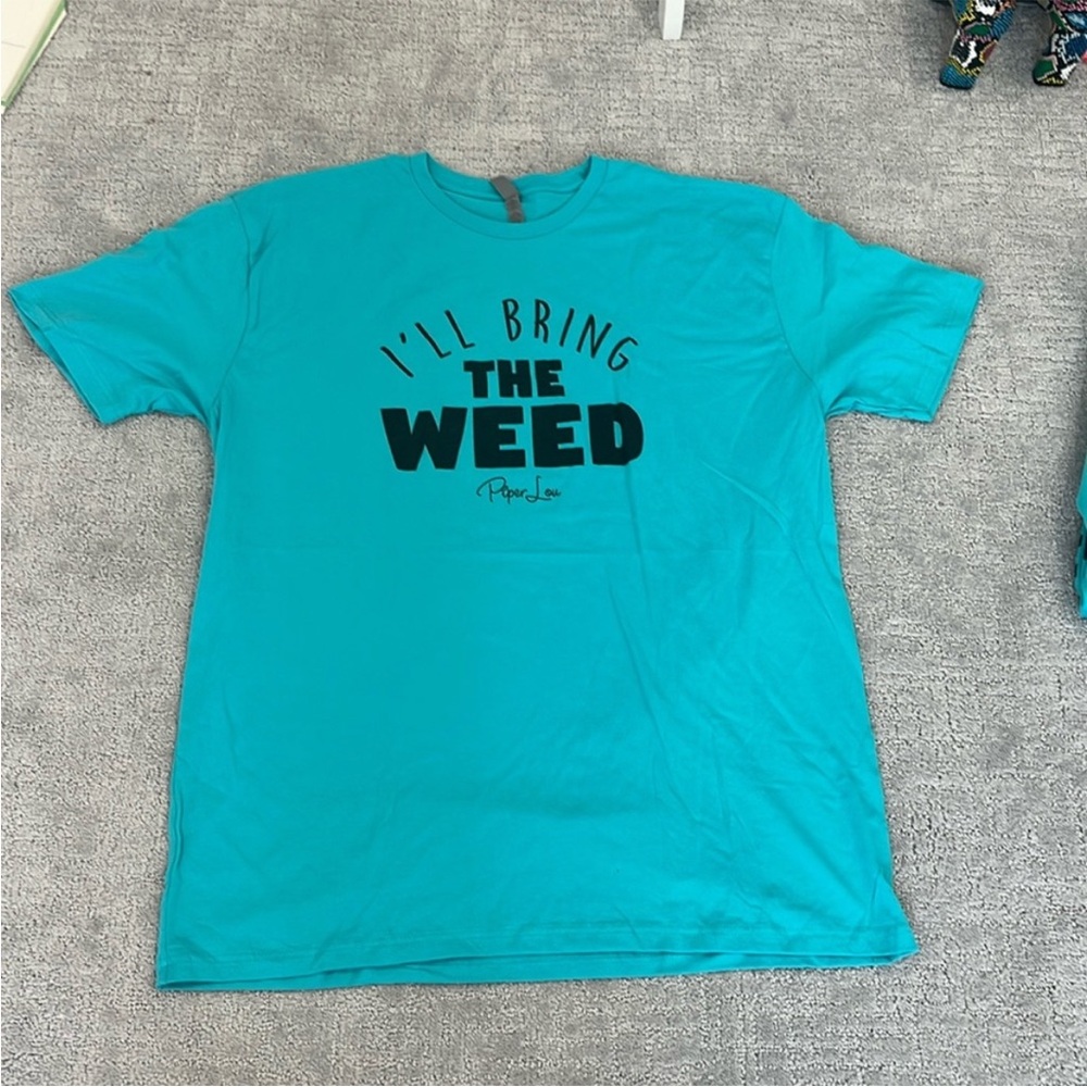 NWOT XXL I’ll bring the weed blue vneck short sleeve extremely soft